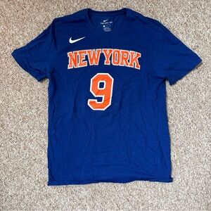 New York Knicks RJ Barrett Player Blue T-Shirt Size Medium